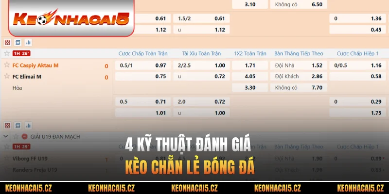 4 kỹ thuật đánh giá kèo chẵn lẻ bóng đá