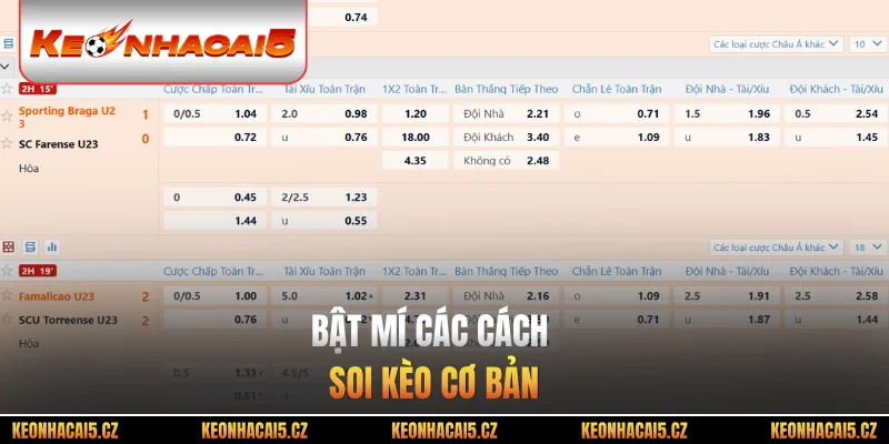 Bật mí các cách soi kèo cơ bản