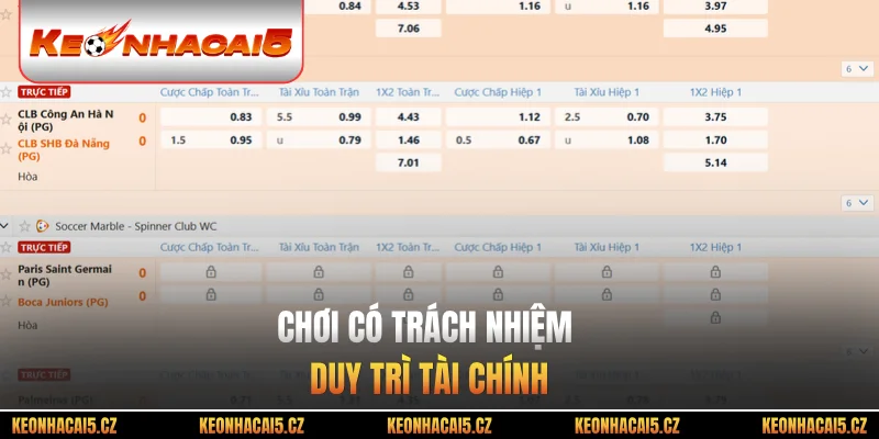 Chơi có trách nhiệm duy trì tài chính